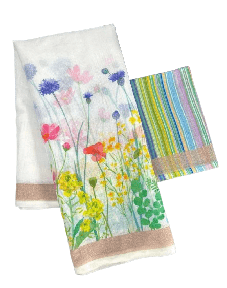 Digital Print Linen Saree – Plain Linen Collection with Matching Blouse