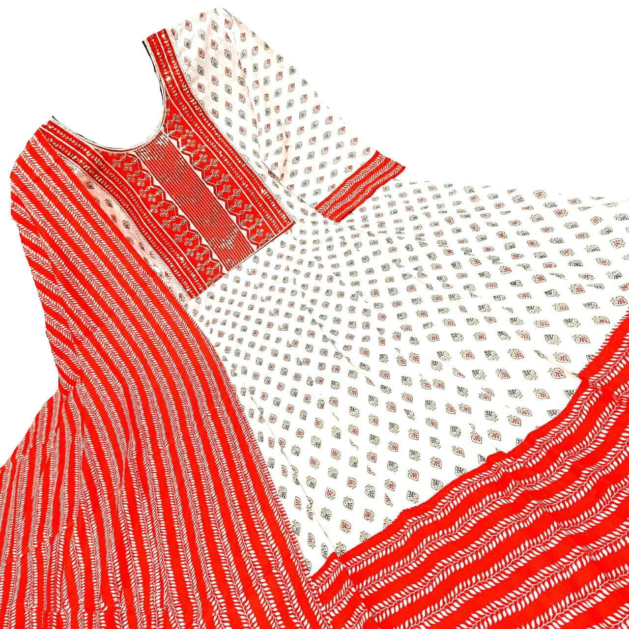 Anarkali Shawl Set – Heavy Cotton Flair Collection