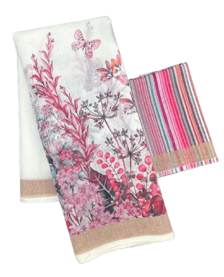 Digital Print Linen Saree – Plain Linen Collection with Matching Blouse