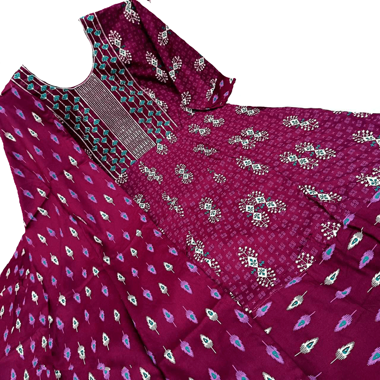 Anarkali Shawl Set – Heavy Cotton Flair Collection
