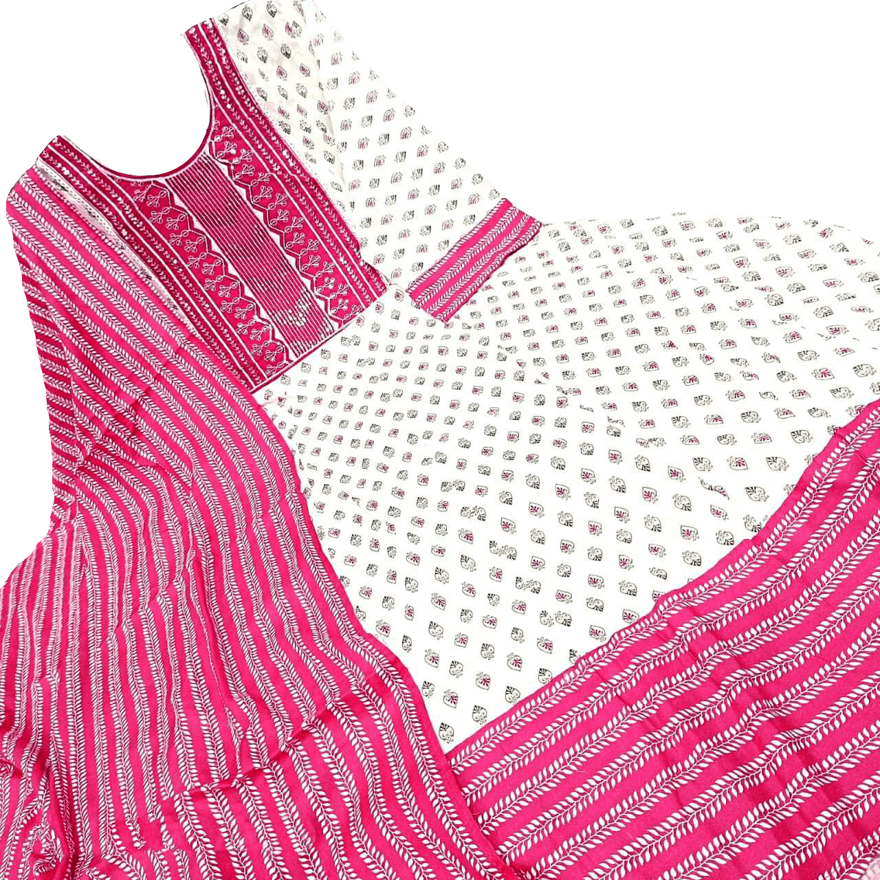 Anarkali Shawl Set – Heavy Cotton Flair Collection