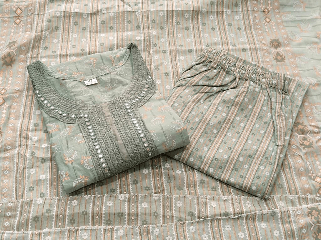 Premium Cotton Three Piece Set – Complete Kurti Collection