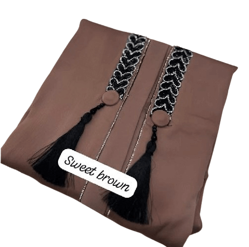 Diamond Chain Abaya – Front Open Luxury Collection