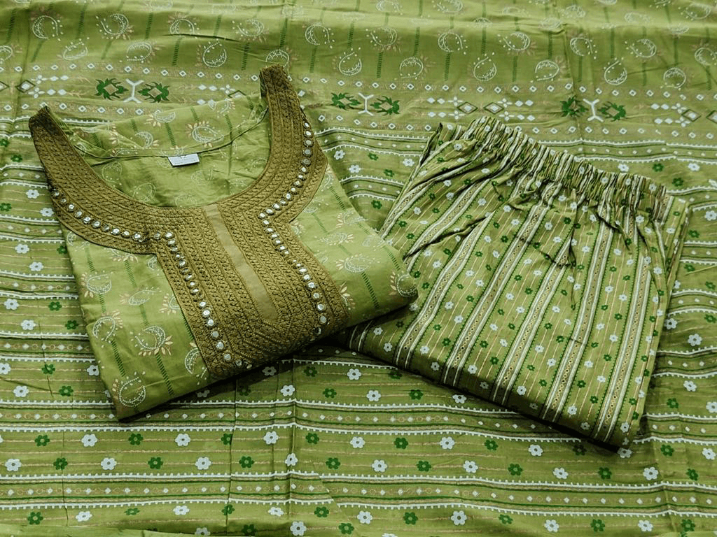 Premium Cotton Three Piece Set – Complete Kurti Collection