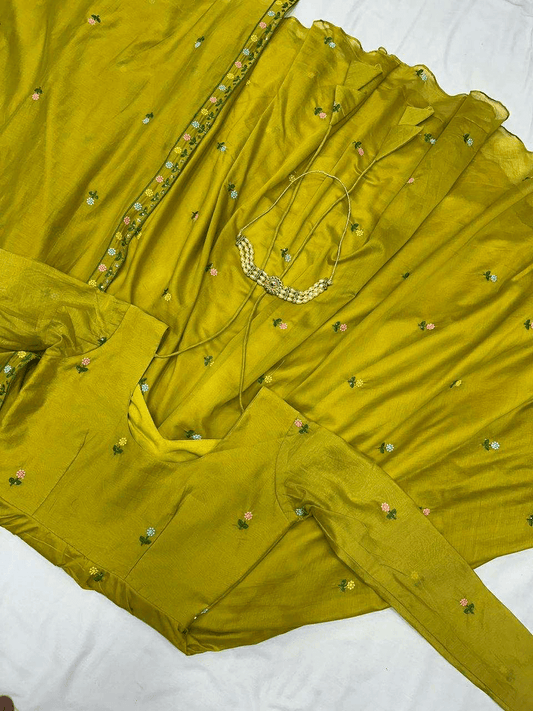 Rani Sati Festival Series – Zipsy Silk Embroidered Gown with Dupatta