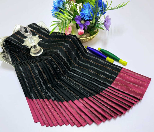 Grand Soft Silk Saree with Zari Pallu – Wedding & Party Wear