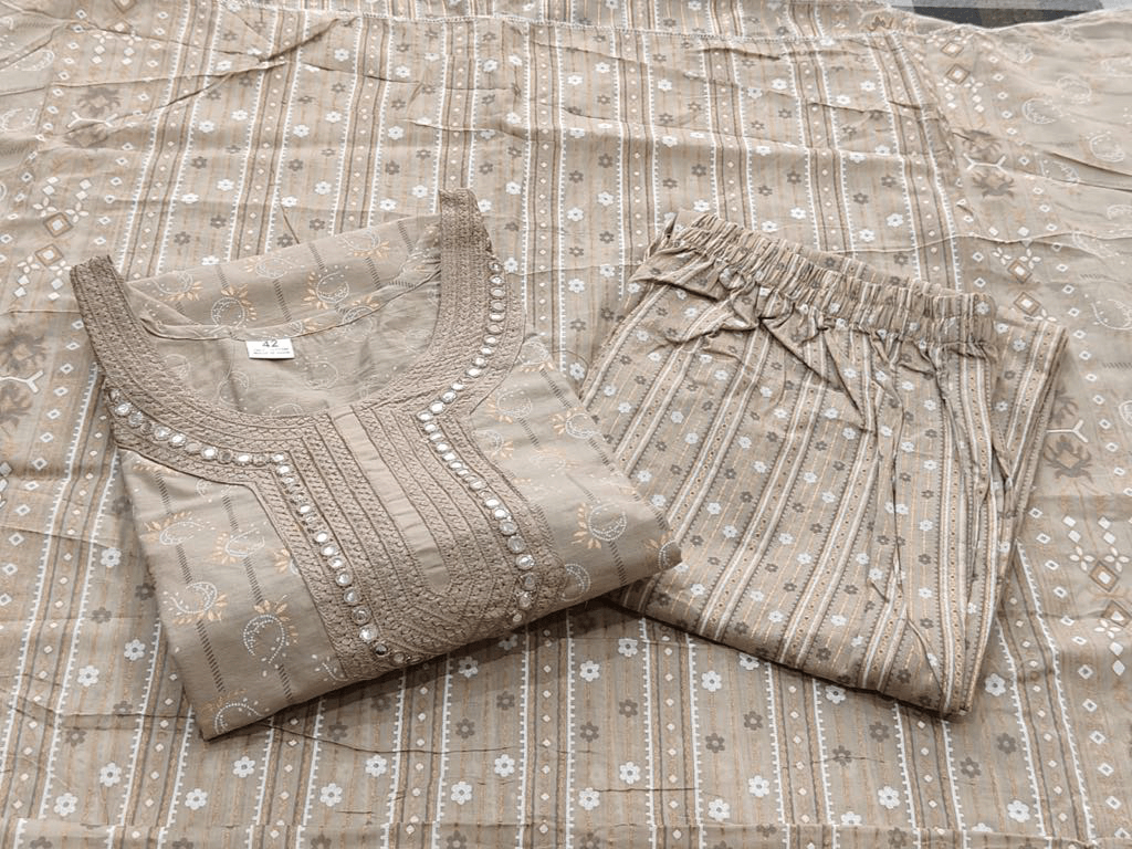 Premium Cotton Three Piece Set – Complete Kurti Collection