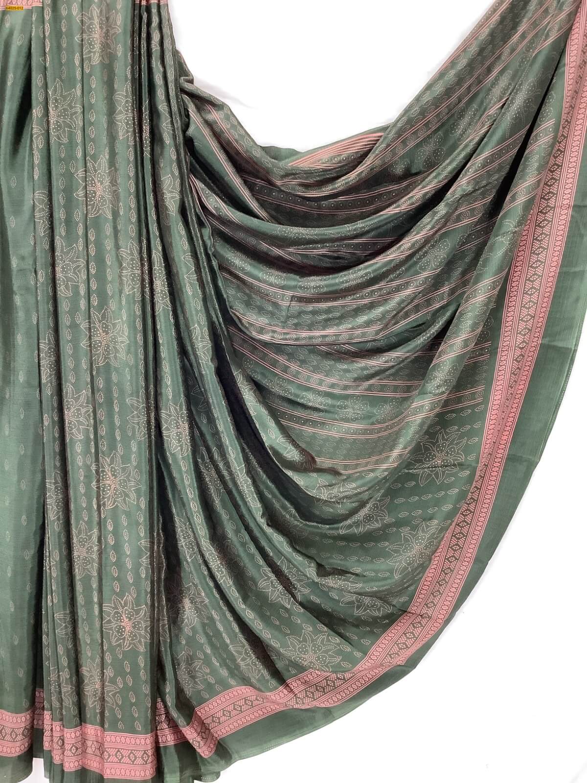 Crepe Silk Printed Saree with Matching Blouse – Lightweight & Elegant
