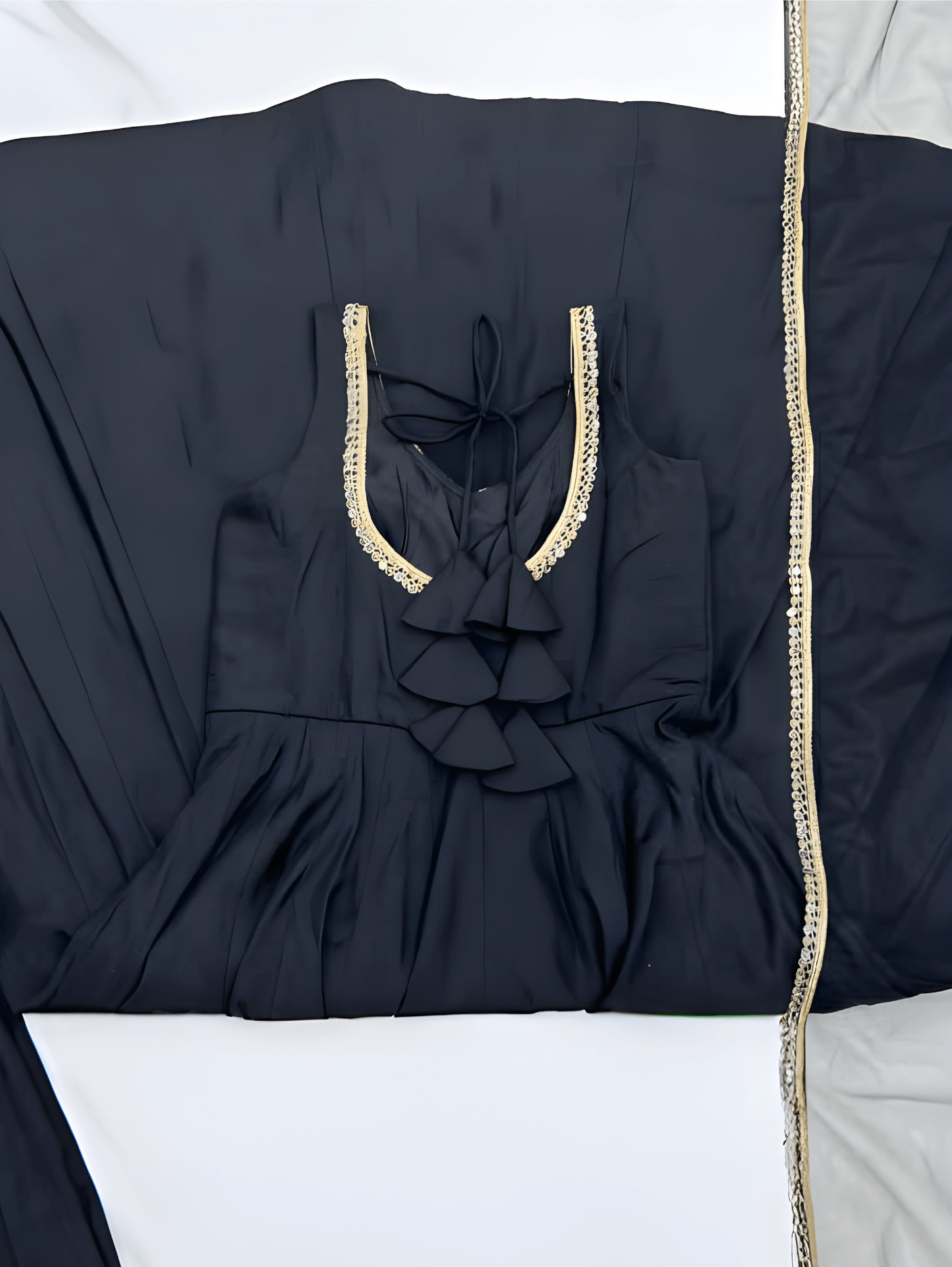 Anarkali Set – Pure Roman Silk Chanderi Fabric with Dupatta