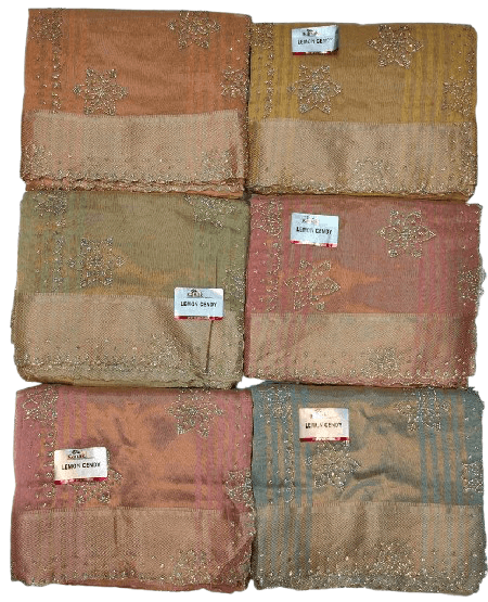 Cutwork Border Saree – Jarkan Stone Work Collection