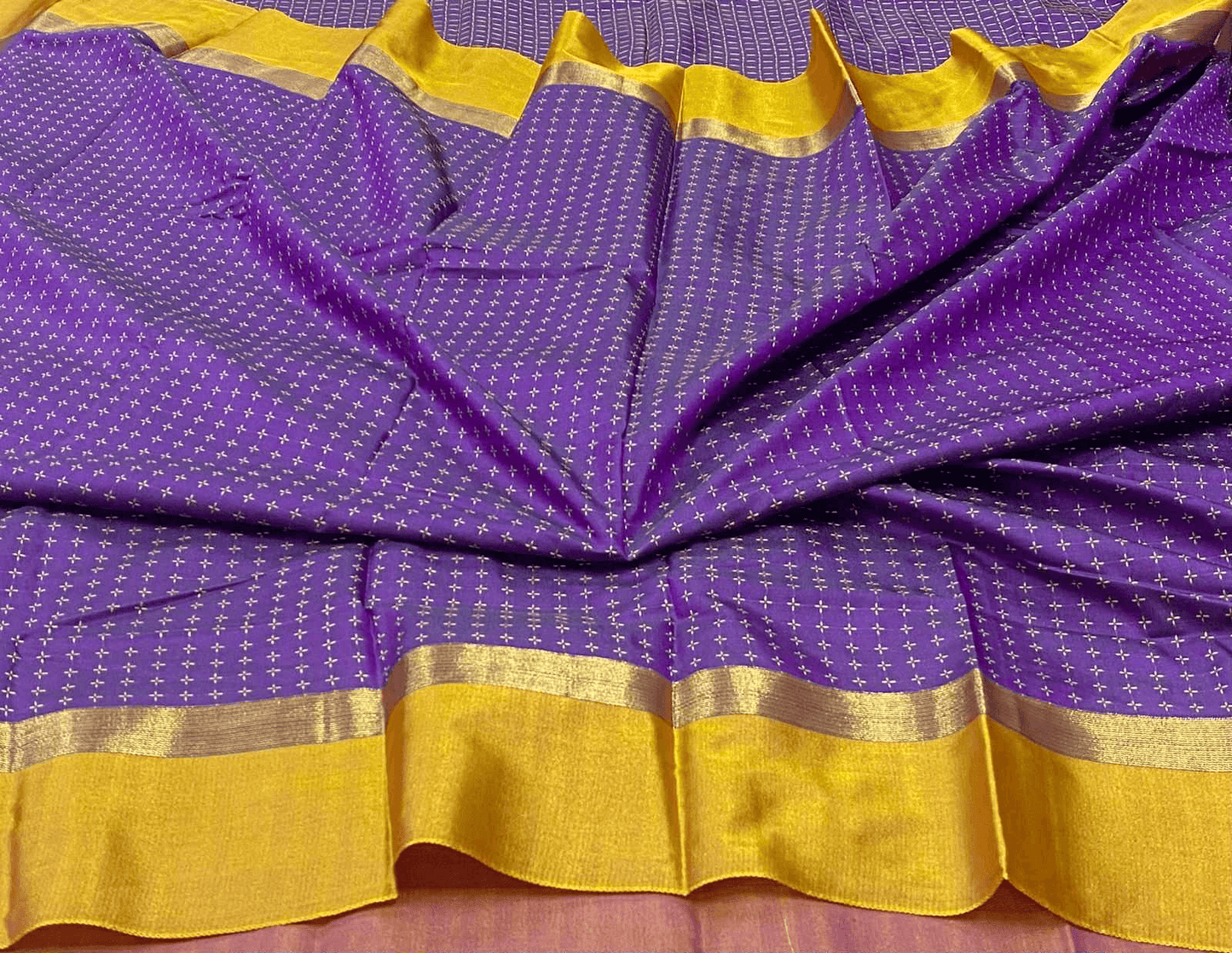 Plus Art Silk Saree with Blouse – Elegant Traditional Wear