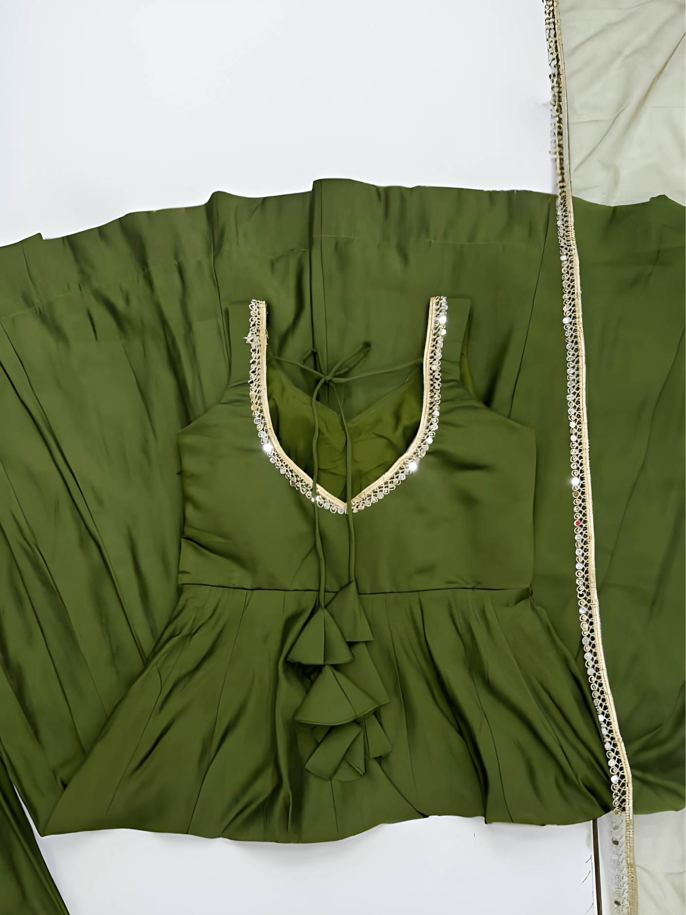 Anarkali Set – Pure Roman Silk Chanderi Fabric with Dupatta