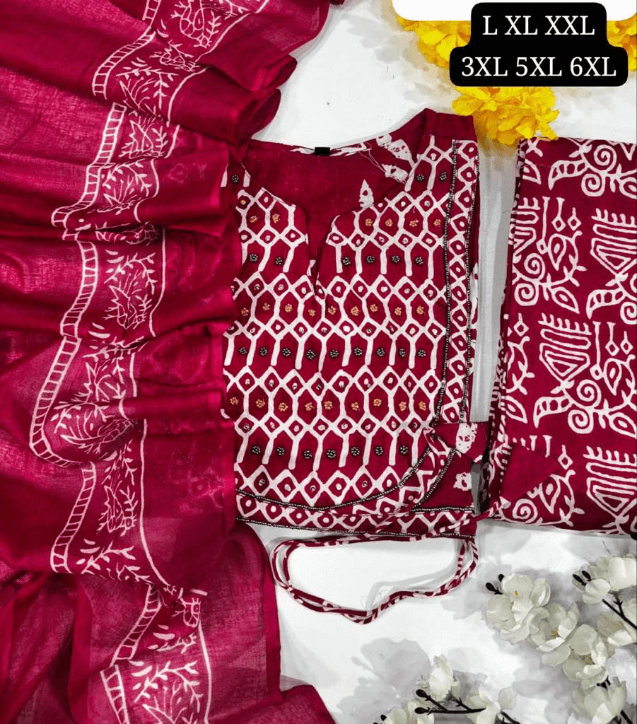 Jaipuri Anarkali Set – 100% Cambric Cotton Collection