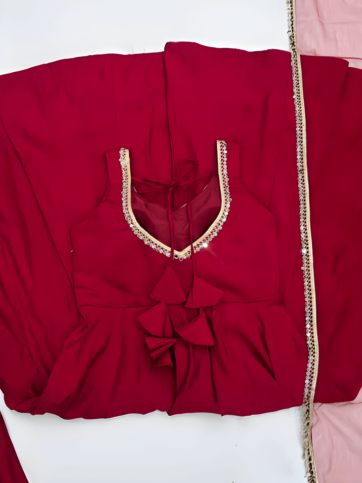 Anarkali Set – Pure Roman Silk Chanderi Fabric with Dupatta