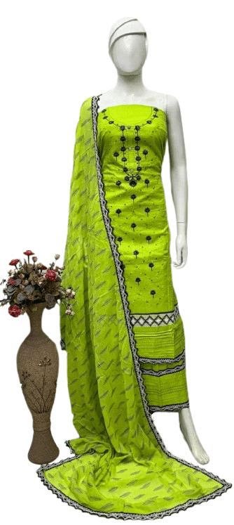 Exclusive Karachi Embroidery Suit Set – Premium Three-Piece Collection