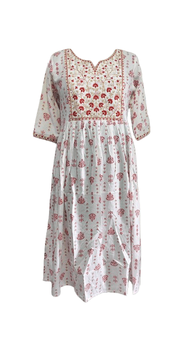 Branded Umbrella Kurti with Pocket – Rayon & Popcorn Fabric