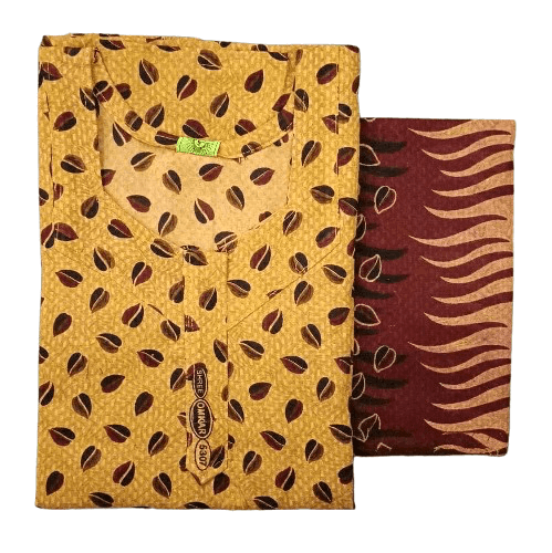 Pure Cotton Nighty with Dupatta Set – Batik Design Collection