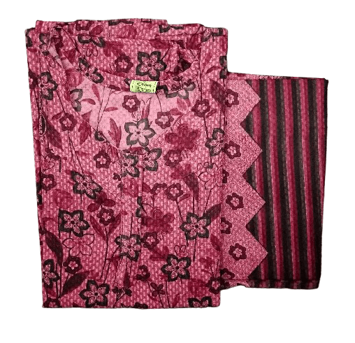 Pure Cotton Nighty with Dupatta Set – Batik Design Collection