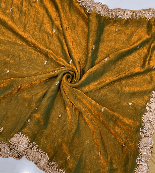 Shaded Fendy Chiffon Saree – Multi Embroidery Sequins Collection
