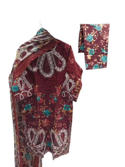 Sapphire Jazmin Lawn Suit with Chiffon Dupatta