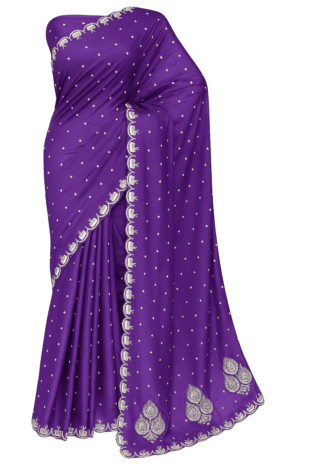 Saree with Kashmiri Style Thread