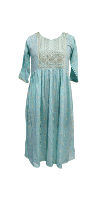 Branded Umbrella Kurti with Pocket – Rayon & Popcorn Fabric