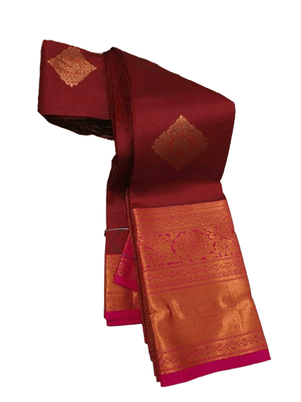 Arani Special Tana Soft Silk Saree – Grand Motif Weave with Contrast Pallu