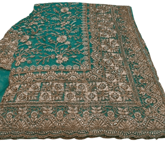 Twillnet Bridal Saree – Heavy Jarkan Glitter Collection