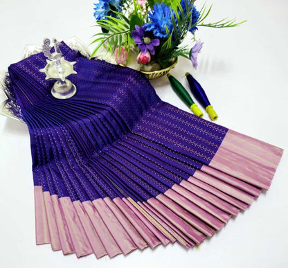 Grand Soft Silk Saree with Zari Pallu – Wedding & Party Wear