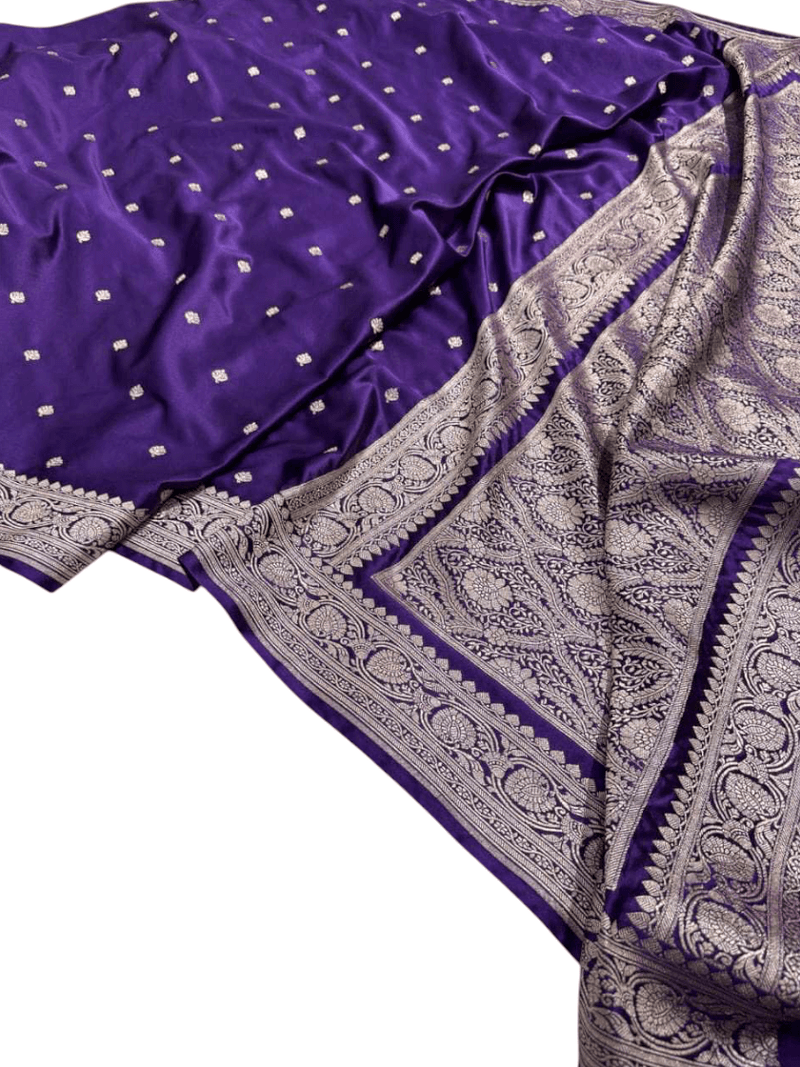 Silk Muskan Saree – Banarasi Handloom Mashru Katan Silk