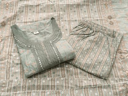 Premium Cotton Three Piece Set – Complete Kurti Collection