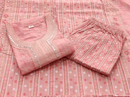 Premium Cotton Three Piece Set – Complete Kurti Collection