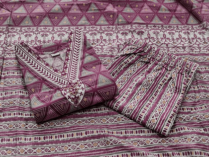 Premium Cotton Three Piece Set – Complete Kurti Collection