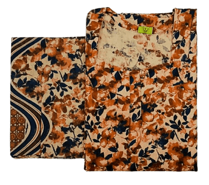 Pure Cotton Nighty with Dupatta Set – Batik Design Collection