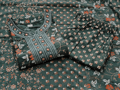 Premium Cotton Three Piece Set – Complete Kurti Collection