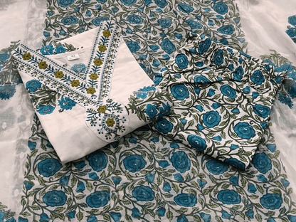 Premium Cotton Three Piece Set – Complete Kurti Collection