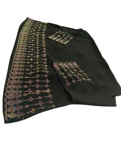 Firdous Stone Work Abaya – Semi Umbrella Collection