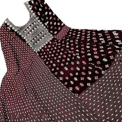 Anarkali Shawl Set – Heavy Cotton Flair Collection