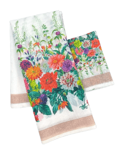 Digital Print Linen Saree – Plain Linen Collection with Matching Blouse