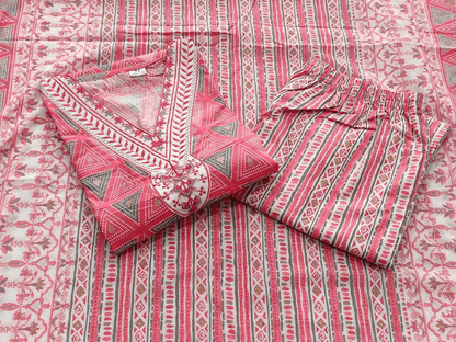Premium Cotton Three Piece Set – Complete Kurti Collection