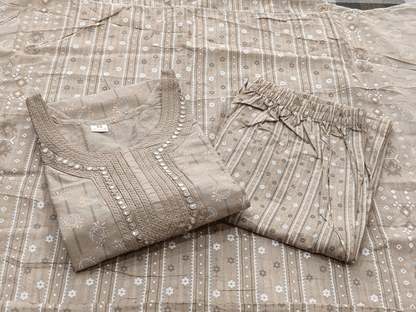 Premium Cotton Three Piece Set – Complete Kurti Collection