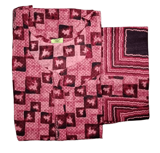 Pure Cotton Nighty with Dupatta Set – Batik Design Collection
