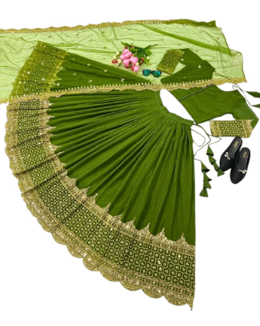 Lehenga with Choli & Dupatta