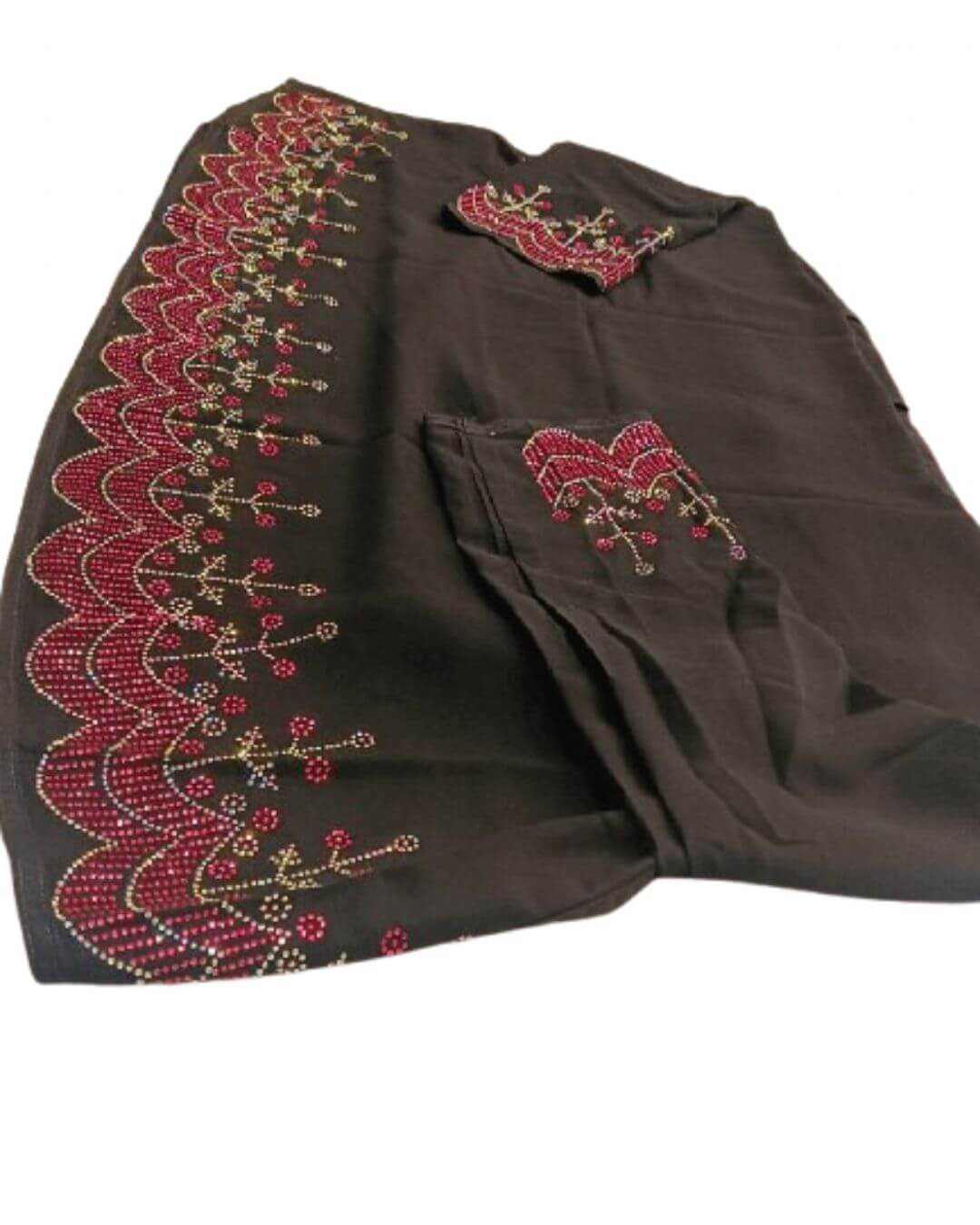 Firdous Stone Work Abaya – Semi Umbrella Collection