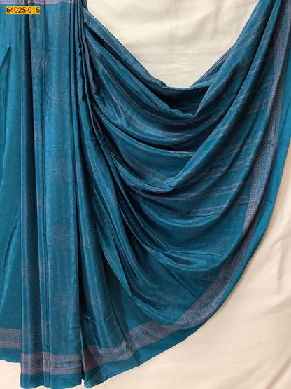Crepe Silk Printed Saree with Matching Blouse – Lightweight & Elegant