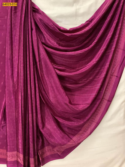 Crepe Silk Printed Saree with Matching Blouse – Lightweight & Elegant