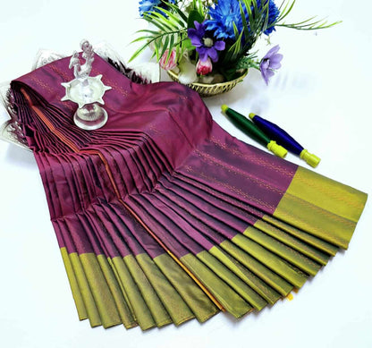 Grand Soft Silk Saree with Zari Pallu – Wedding & Party Wear