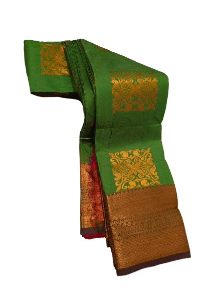 Arani Special Tana Soft Silk Saree – Grand Motif Weave with Contrast Pallu
