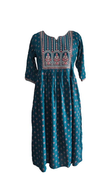 Branded Umbrella Kurti with Pocket – Rayon & Popcorn Fabric