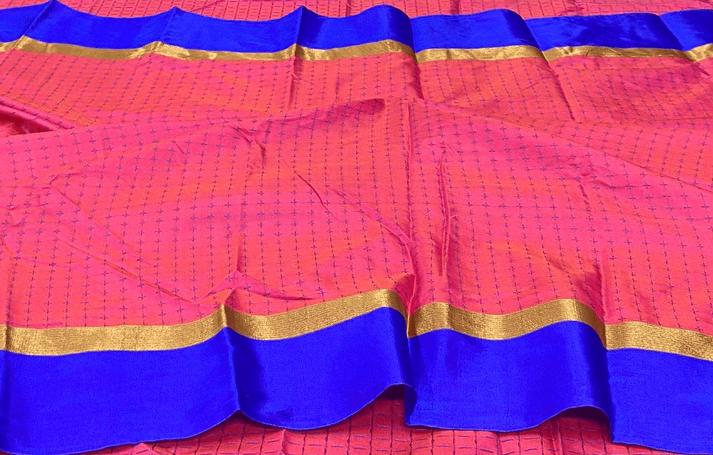 Plus Art Silk Saree with Blouse – Elegant Traditional Wear